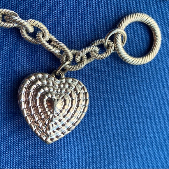 🛍️🛍️ Link bracelet with heart pendant - Picture 2 of 6